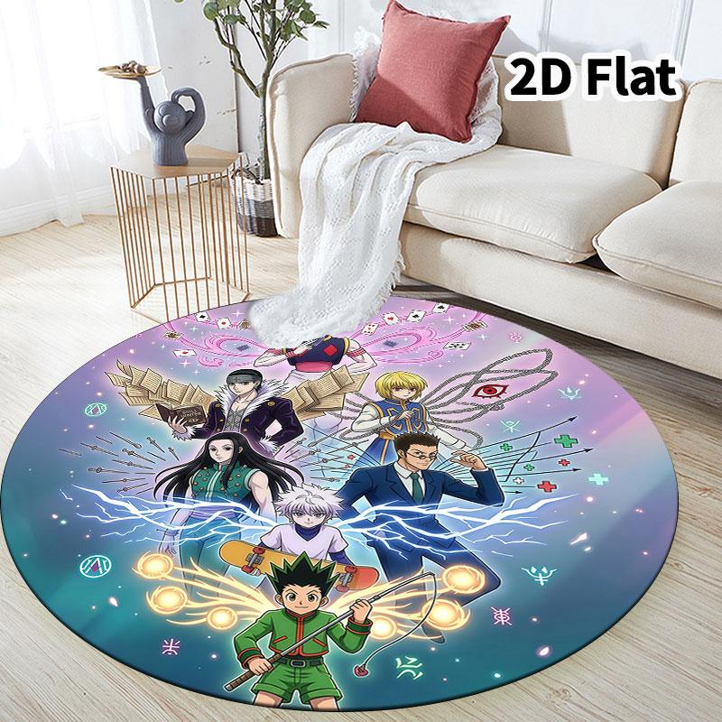 Hunter X Hunter Round Area Rug Carpet Rug For Living Room Bedroom Sofa Playroom Decor Nonslip Floor Mat