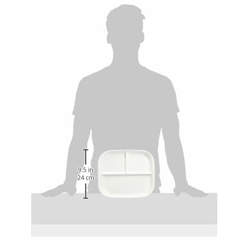 Pearl Metal Dish, Divided Square Plate, Easy to Use, White, Made in Japan, K-6388