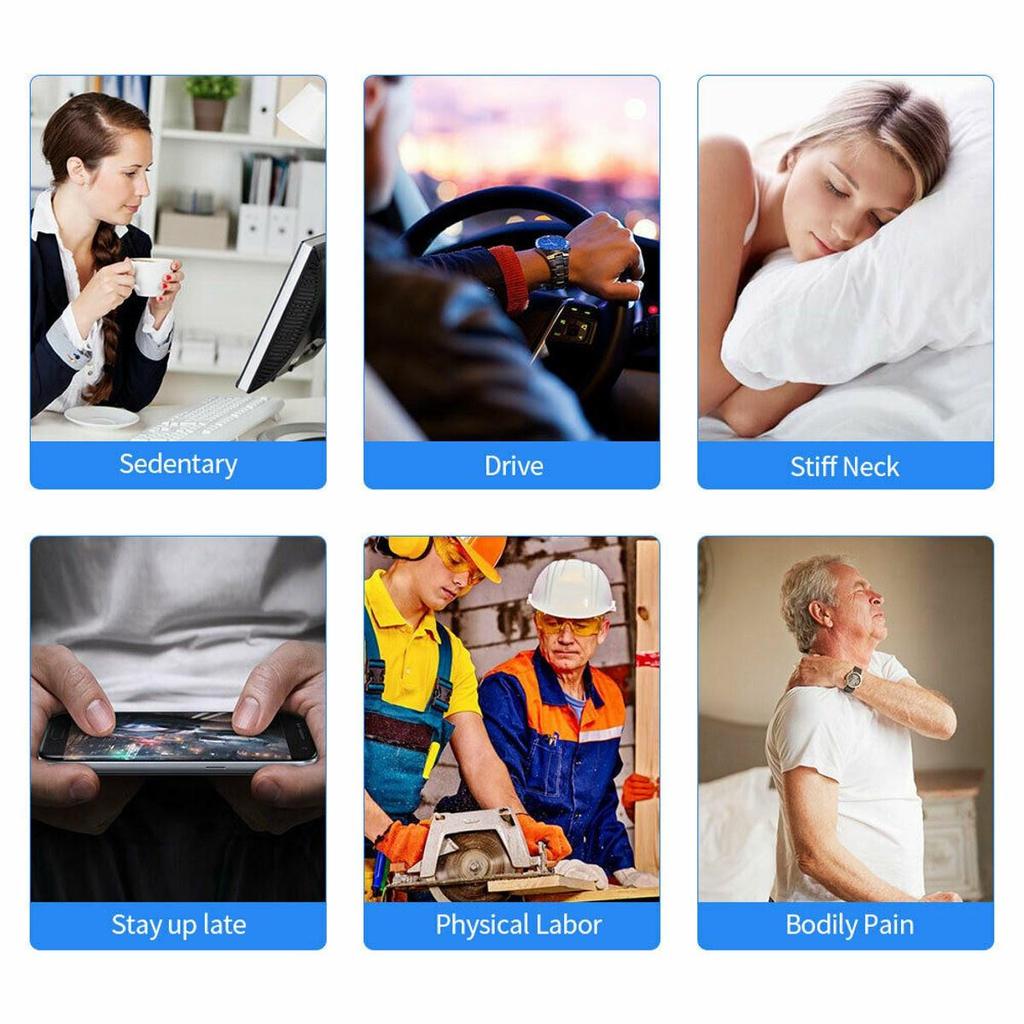 Electric Handheld 4 Head Massager Infrared Body Neck Back Massage Hammer Set