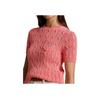 Polo Ralph Lauren SS24 Solid Slim Fit Short Sleeve Logo Embroidered Knit Top Women tops Rose WMPOSWENC020936-650