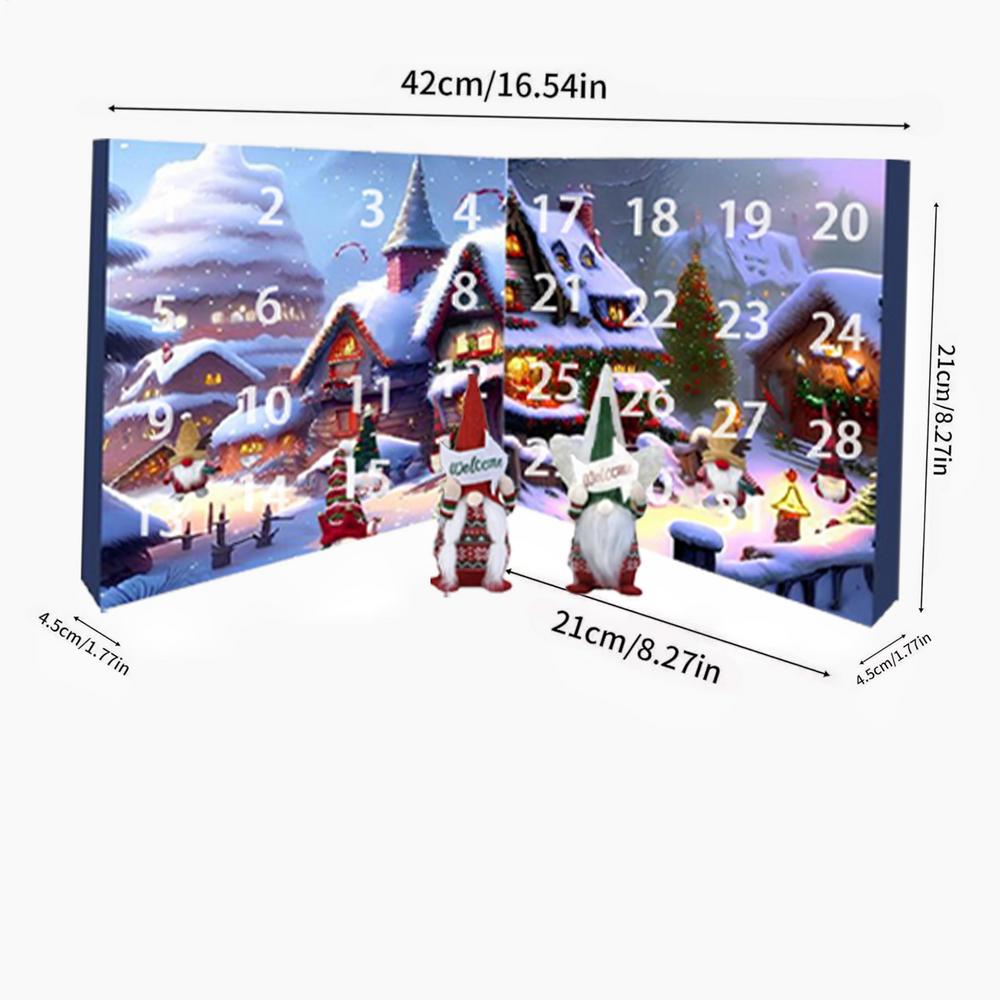 Christmas Dwarf Advent Calendar Fun Dwarf Doll Pendant Gift Christmas Dwarf Ornament Luminous Halloween Gnome Plush Dwarf