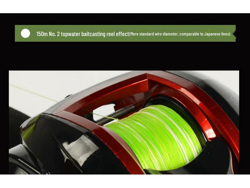 Yudeli PE Long Cast 150m X8 Fishing Line - Flashy Green, Wear-Resistant, Precision Woven Silk Replacement