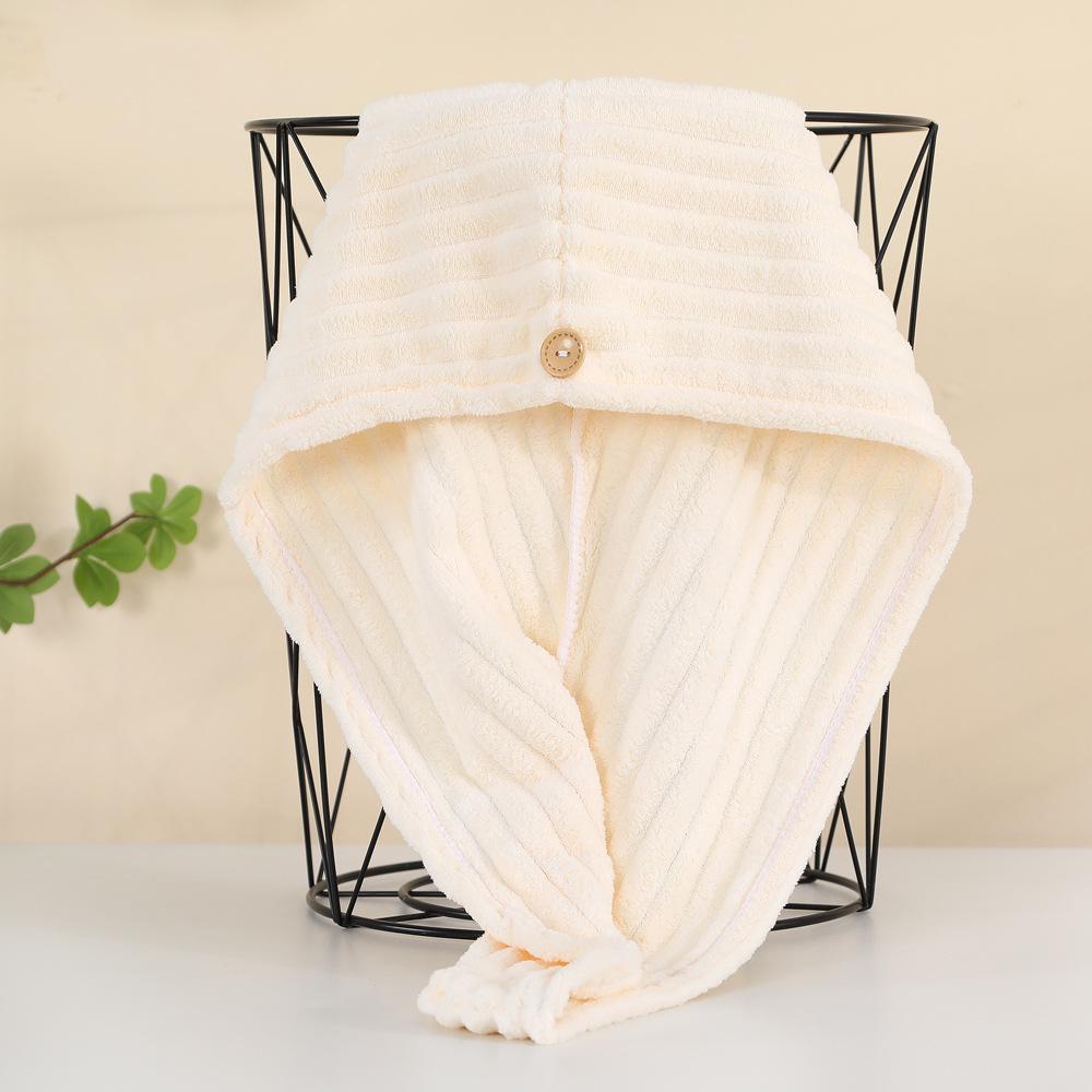 Burlap Quick-Dry Double-Layer Hair Wrap Towel - Water-Absorbent Bath Cap for Women