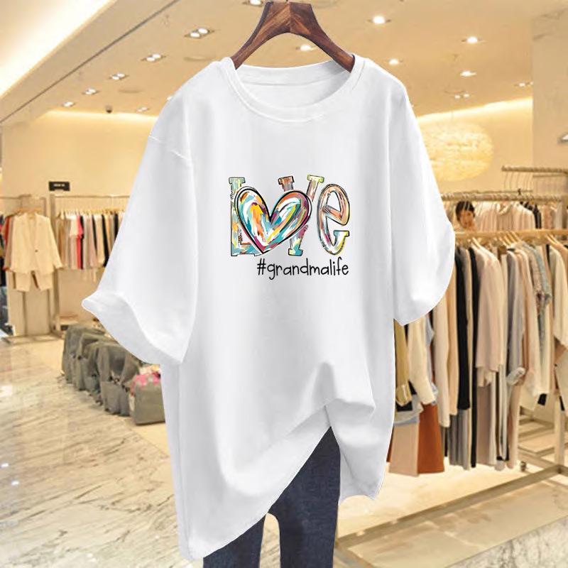 

Loose-Fit Plus Size Cotton Summer T-Shirt - New White Short-Sleeve Design M
