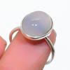 Aqua Chalcedony Gemstone 925 Sterling Silver Jewelry Ring Size Adjustable GK-5556