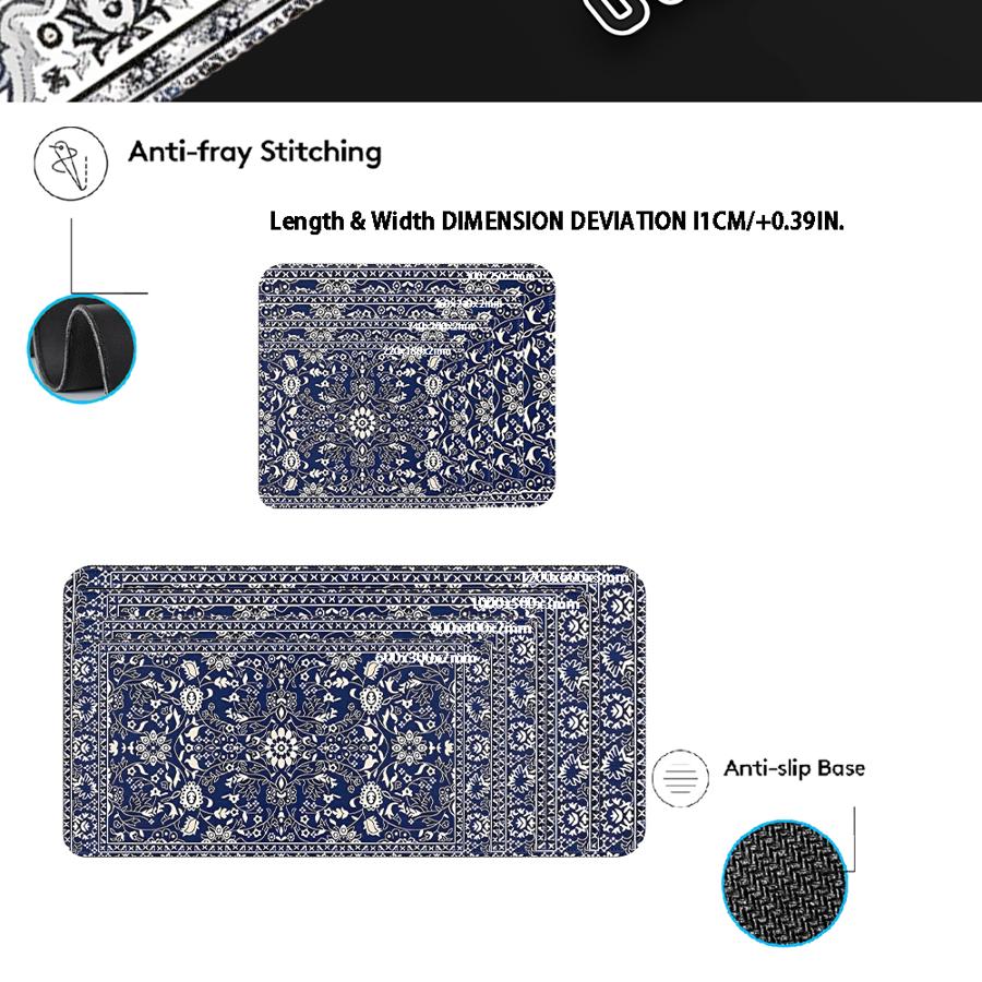 overlock Mouse Pad Desk accessories Keyboard Mouse Pad Computer Laptop Pad office Pad Game Console Pad Blue National Wind
