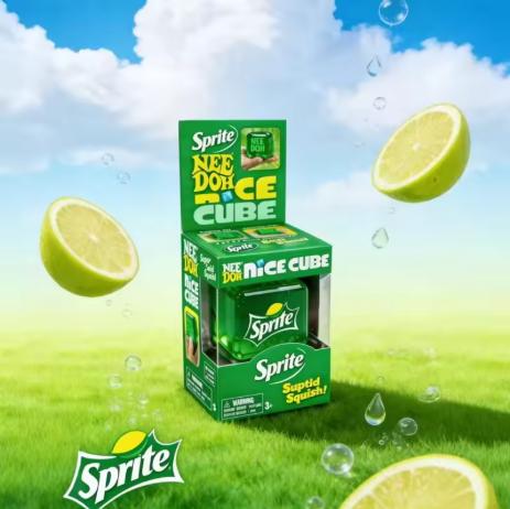 Kinder Kinder Dr Pepper x NeeDoh Nice Cube Squishy Stressabbau Spielzeug, Weicher Quetsch-Fidget-Würfel für Erwachsene, Sensorisches Spielzeug zur Angstlinderung