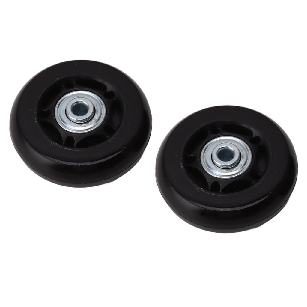 2pcs Luggage Suitcase Replacement Wheels Noiseless Rubber Swivel Caster Wheels Bearings Repair Kits