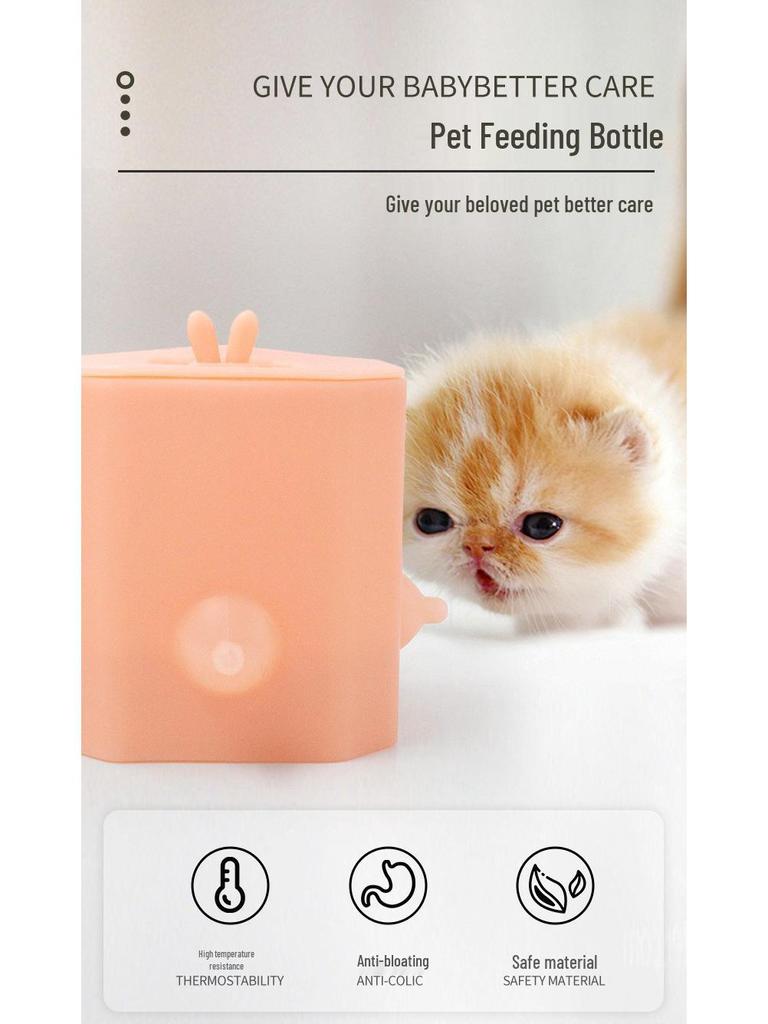 Haustier Fütterungsset: Silikon-Tiernuckel für Kätzchen & Welpen