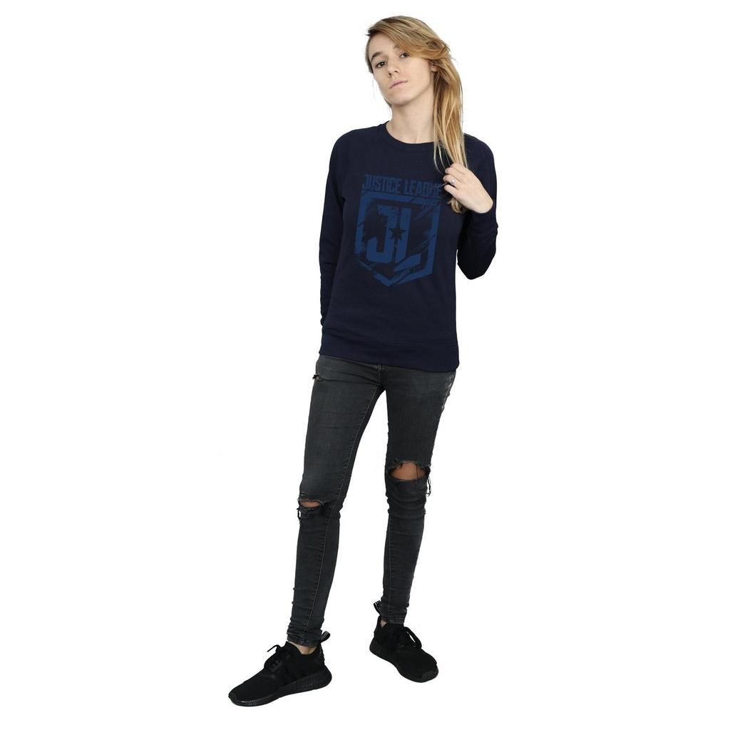 DC Comics Womens/Ladies Justice League Movie Indigo Logo Sweatshirt