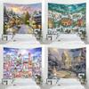 Christmas Theme Tapestry Home Bedroom Living Room Wall Decoration Santa Claus