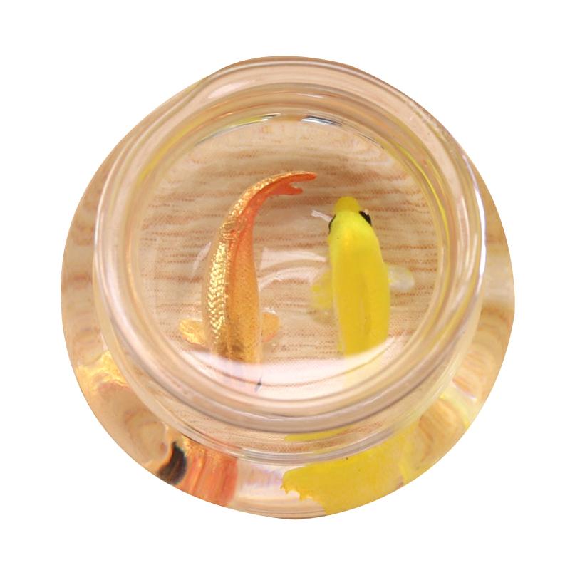 Doll House Mini Resin Goldfish Tank Doll House Home Decoration Toy Miniature Aquarium Model