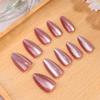 Solid Color Cat Eye Oval Medium-Long Luxury Wearable Nails
