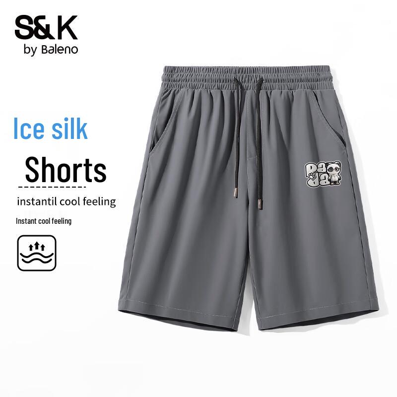 

Baleno Men s S&K Series Quick-Dry Ice Silk Casual Shorts M