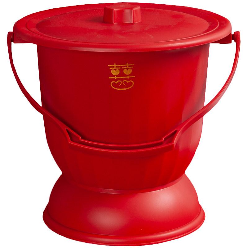Red Wedding & Housewarming Joy Buckets - Large Plastic Pair in Vibrant Red