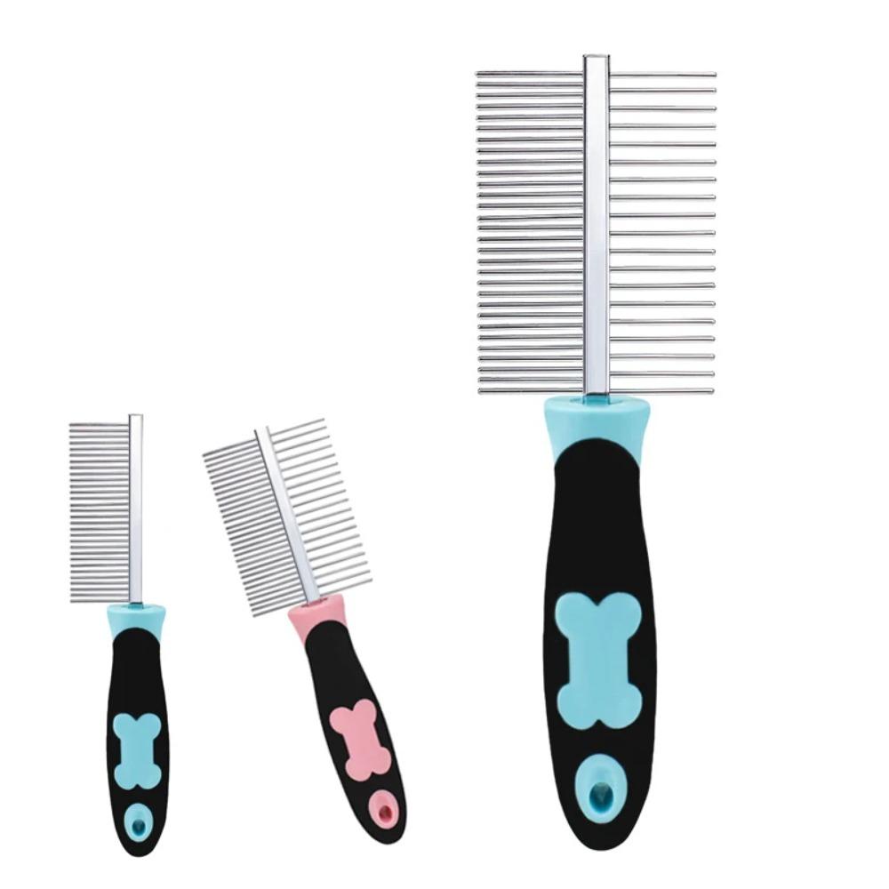 

Comfortable Dog Comb Double Sided Round Teeth Cat Comb Pet Steel Comb Hair Remover