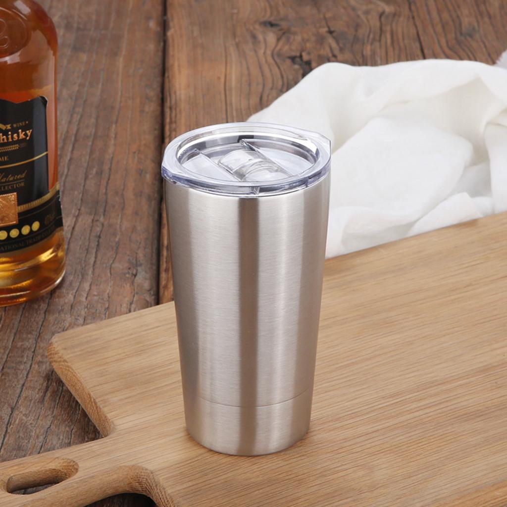 Dvoustěnný kovový hrnek na pivo z nerezové oceli 304, hrnek na koktejly a kávu, protiopařovací hrnek