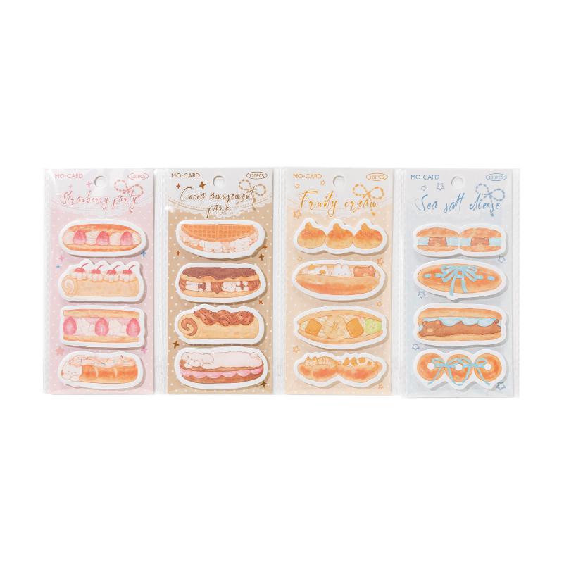JIAMEI 120pcs Cream Bakery Series Kawaii Food Desserts Message Convenience Sticker DIY Diary Scrapbook Cute Student Stationery