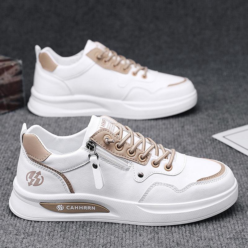 New men's shoes spring white shoes comfortable breathable sports board shoes light and durable low-top men's casual shoes