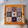 Square Bohemian Cup Coaster Floral Tile Desktop Decor Mat New Insulation Pad  Table Decoration Pads