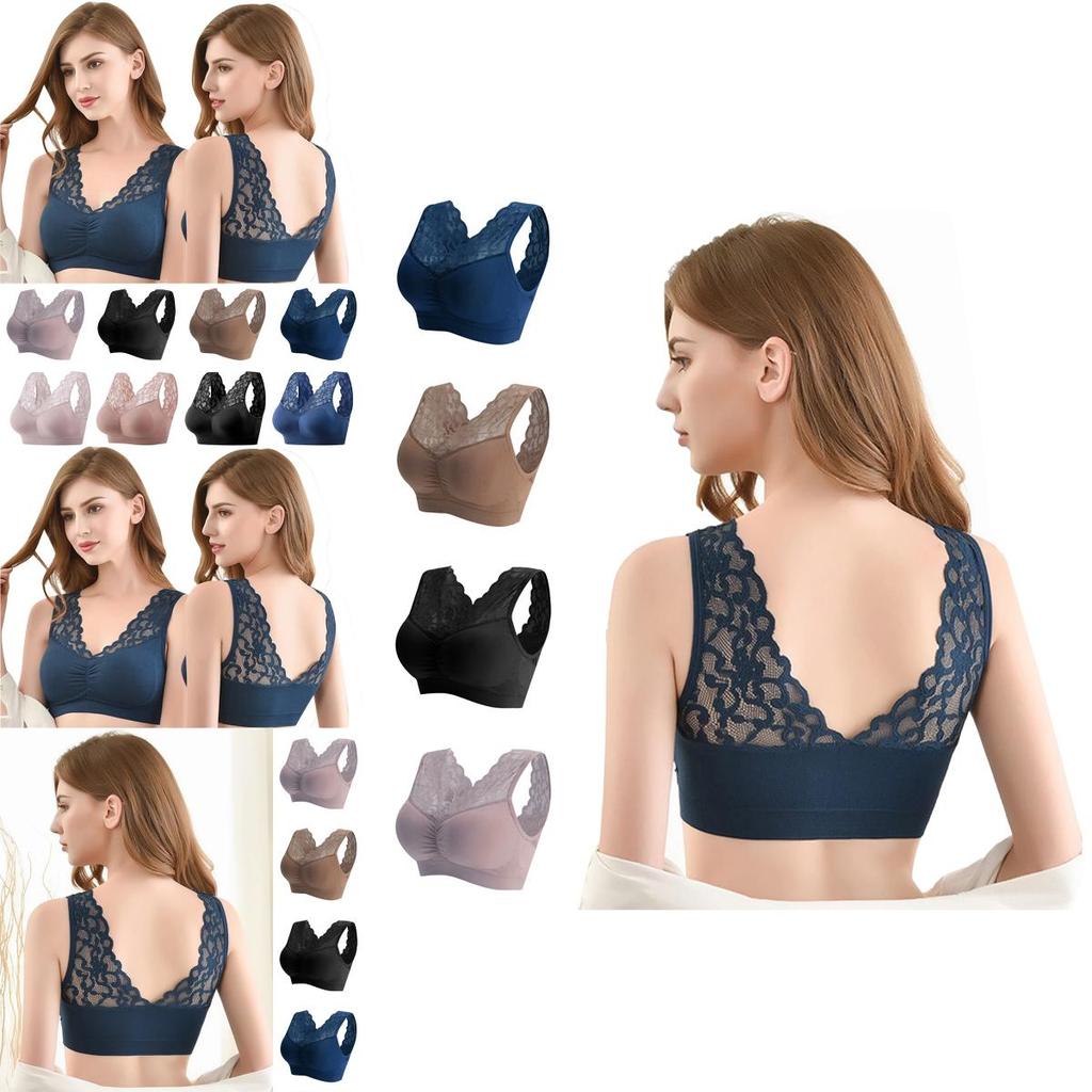 Damen Spitzen Sexy Sport-BH Atmungsaktiv Elastisch Push-Up Yoga Fitness Top Für Ultimativem Komfort