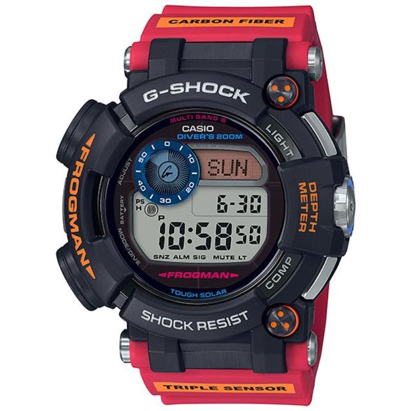 

Чоловічий годинник Casio G-SHOCK з нержавіючої сталі, водостійкість 200 м, аналоговий, ударостійкий, кварцовий, GWF-D1000ARR-1 чорний