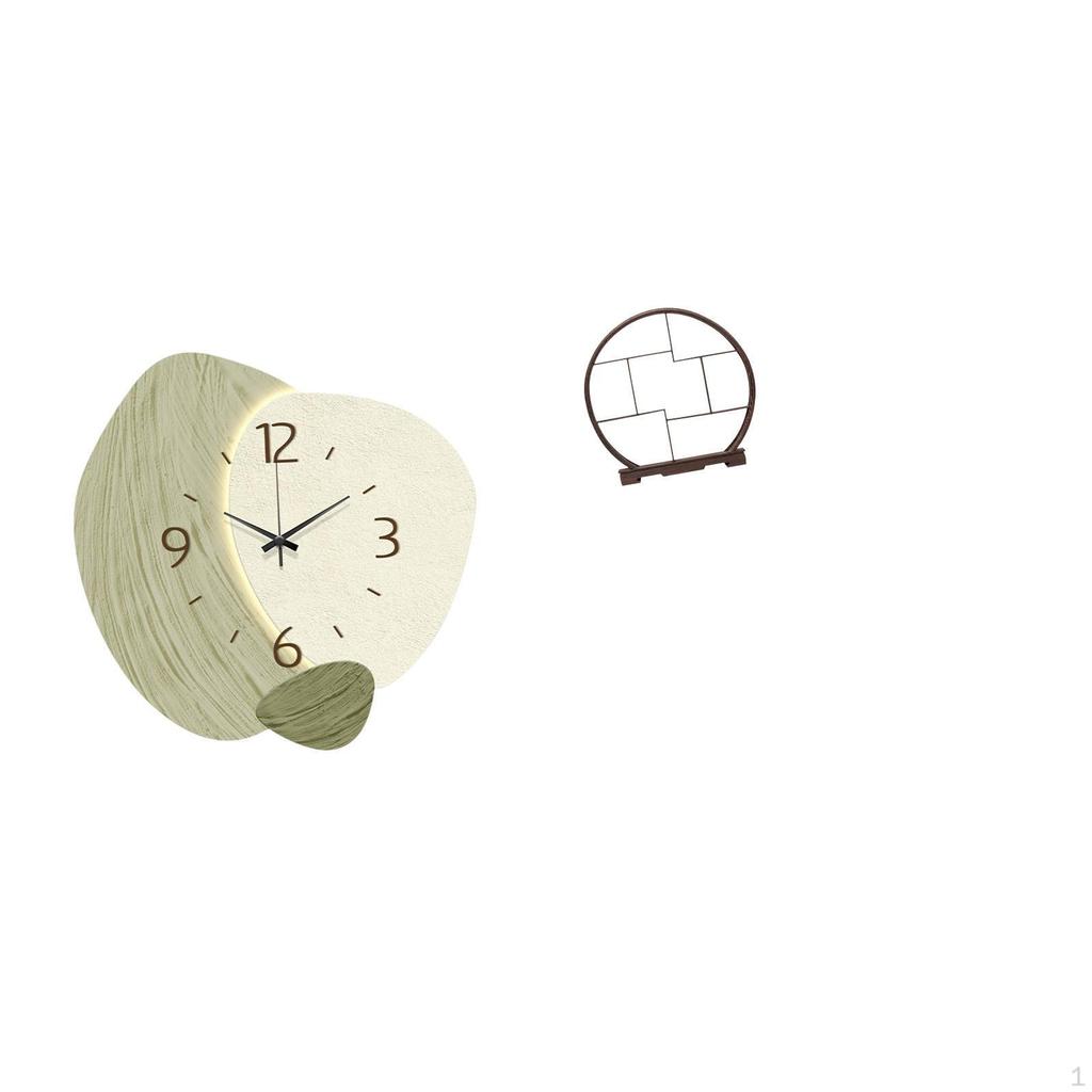 Silent Cartoon Wall Clock Display Stand Simple Room Decor Organizer Decorative Shelf for Kitchen