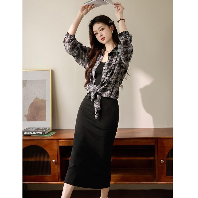 Women's Tank Top Long Summer Dress Temperament Inside Over The Knee