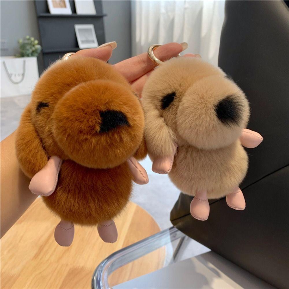 

Chubby Plush Toys Fluffy Puppy Pendant Fashion Rabbit Fur Keychain Keychain Decor