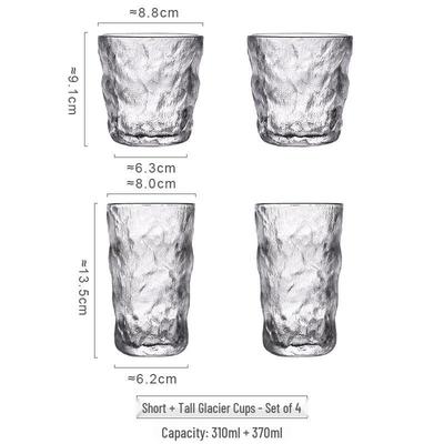 ZISIZ Glacier Pattern Glass Cup Set
