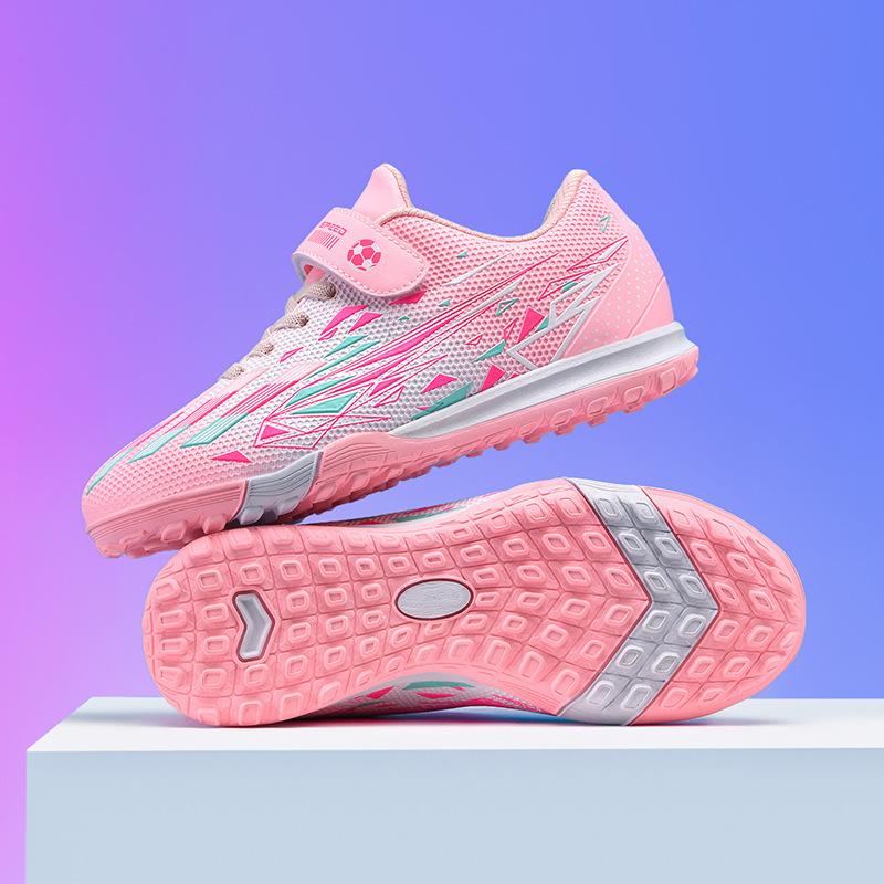 Mbappe Student Children s Football Shoes Boys Elementary School TF Shredded Nails Football Shoes Velcro Training Shoes Women 30