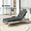 Pallet Cushion Removable Seat Cushion with Fastening Straps Pallet Pad for Most Loungers 198x65x13cm Dark Grey