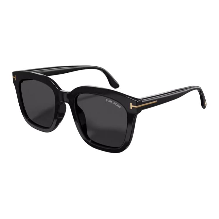 

TF Logo Sunglasses With Metal And Square Frame Design Unisex sunglasses Multicolor FT0892-K Basic Packaging-Eyeglass Case+Box,Black
