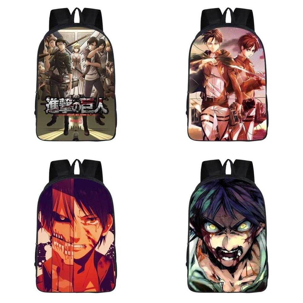 Stylish Anime Attack On Titan Zipper Backpack With Large Capacity For Students And Fans