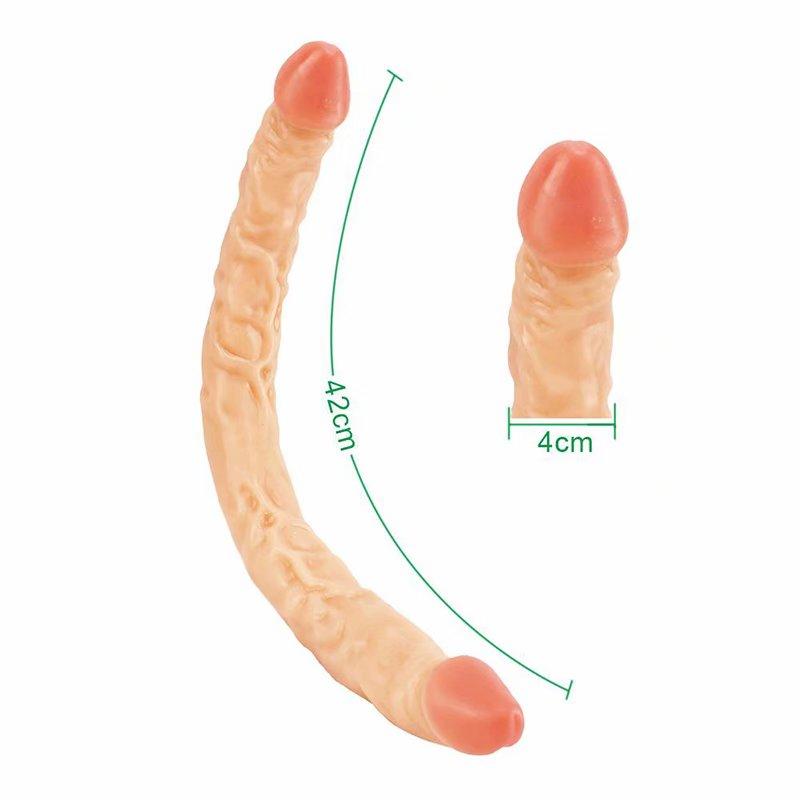 Obrovské dildo 21/43/56 cm Super realistické erotické hračky na měkký penis s dvojitou hlavou pro ženy Muži
