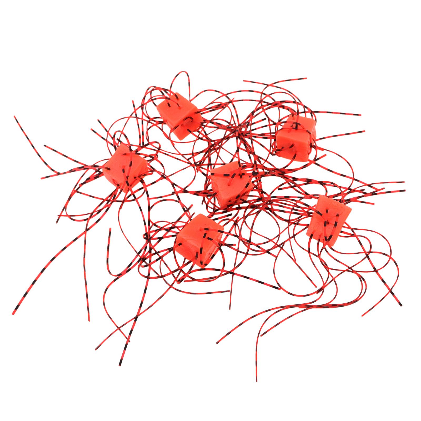 

6 pcs Fishing Lures, Handmade Soft Dice Fishing Lres,With Slow Sinking Tentacles, Fit for Drop Shot / Texas / Jig / Finesse Rig червоний