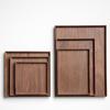 1 Pcs Solid Kitchen Supplies Natural Black Walnut Fruit Plate Storage Tray Tableware Wooden Tray