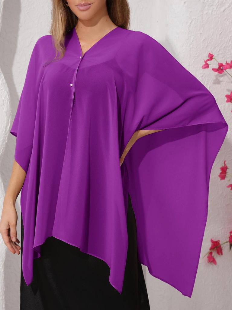 Versatile Chiffon Beach Cover-up Shawl - Multiple Ways to Wear