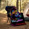 1PC Custom Name Music Headphones Artwork outdooor Flannel blankets Patterns Throw Blanket All-Season Soft Gift for Couch, Bed, Camping gifts