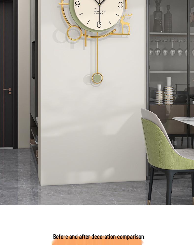 Elegant Cream Style Silent Wall Clock for Modern Living Room Decoration