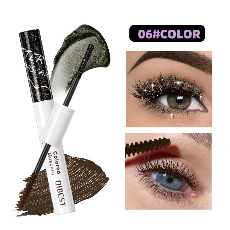 Shimmering Mascara Sparkle Crushed Color Pearlescent Matte Waterproof Volumizing Curling Mascara
