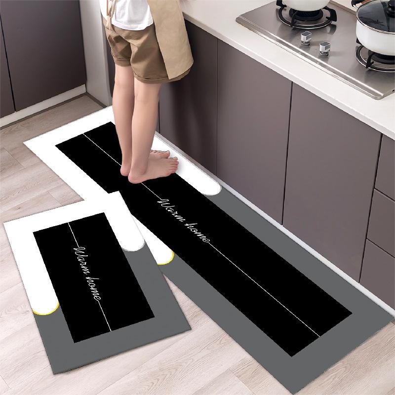 1 Stück Anti-Ermüdungs-Küchenteppiche, nordischer Druck, wasserdicht, rutschfest, dick, gepolsterte Küchenmatte, strapazierfähig, bequeme Stehmatte für die Küche