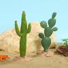 ULTNICE Fake Cactus Statues, 2pcs Realistic Artificial Cactus Figurine for Reptile Aquarium, Simulated Succulent Plant for Home Garden and Office,