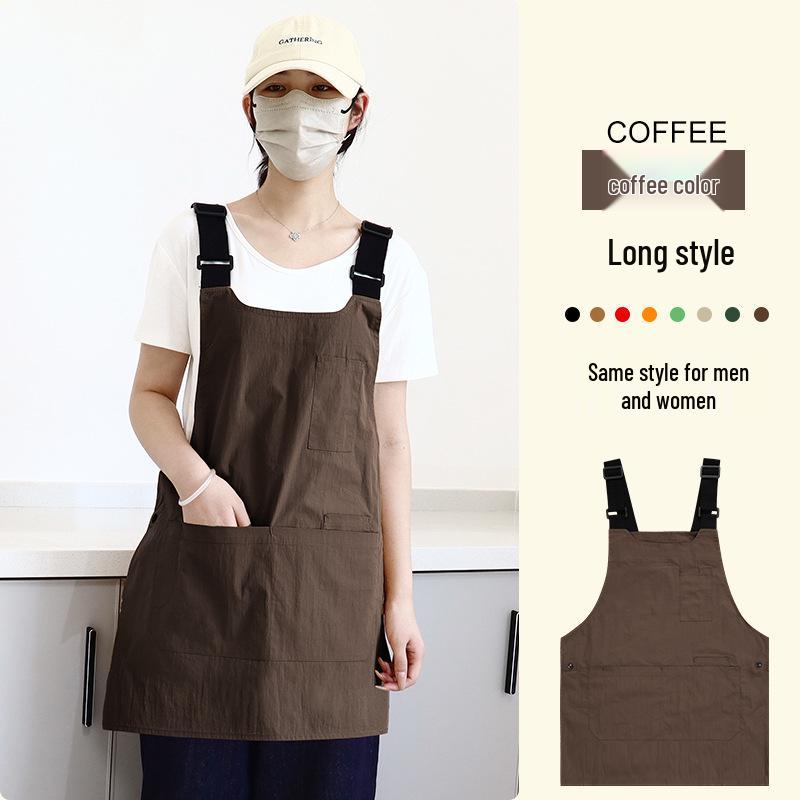 Waterproof Canvas Apron with Custom Logo - Art Studio & Barista Workwear Vest Style