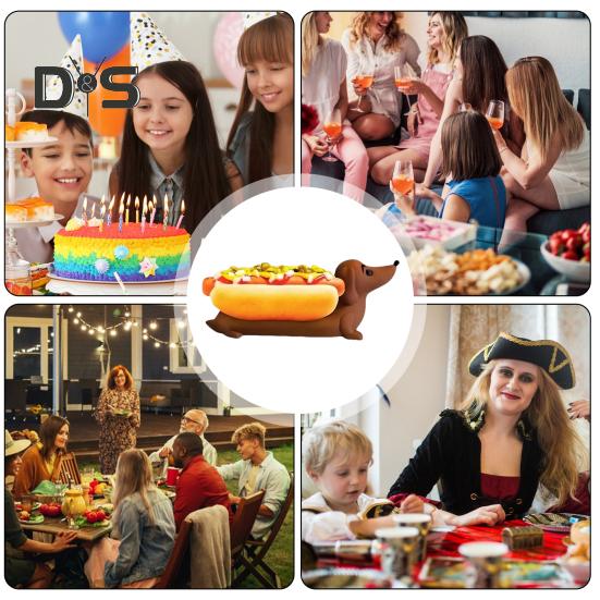 Dachshund Tray Reusable Hot Dog Tray Dachshund Shaped Dish Tray Food Plate Dinner Tray for Sandwiches Snacks