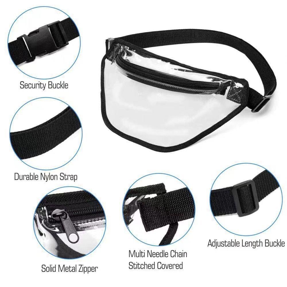 Waterproof Transparent Waist Bag Water-Sprinkling Festival Clear Crossbody Bag  Female/Male