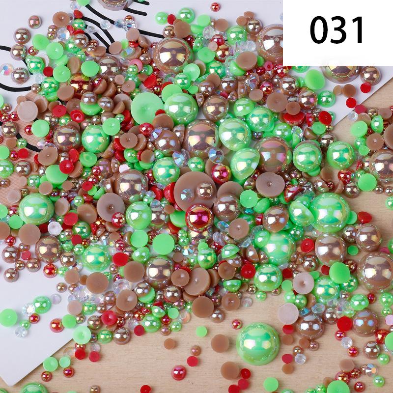 Yantuo 1000g Mixed Packaging Flat Back Pearls Resin Rhinestone Jelly Rhinestones Bulk Abs Loose Pearl for DIY Decoration