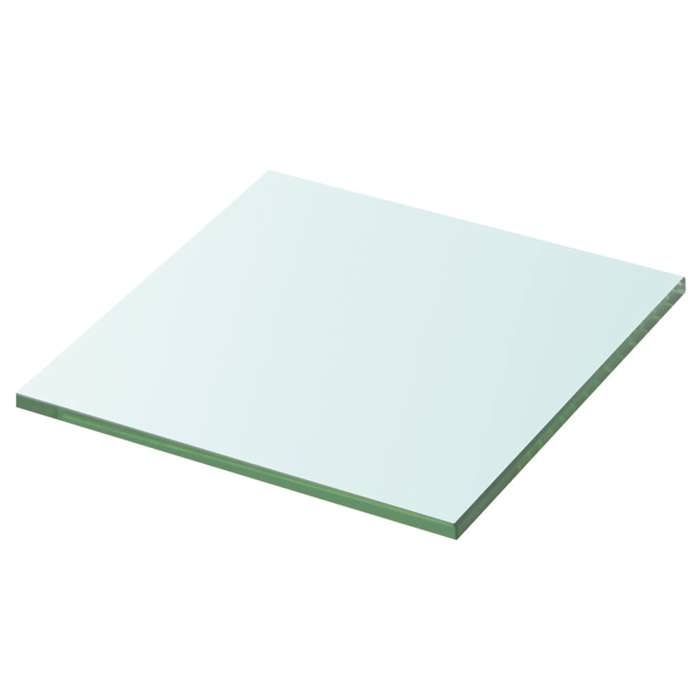 VidaXL Panneaux d'étagère 2 pcs Verre Transparent 30 x 25 cm