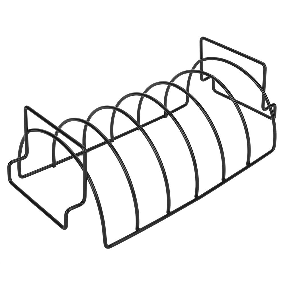 Outdoor Metal BBQ Tools Steak Holders Rib Rack Grilling Kitchen Tool