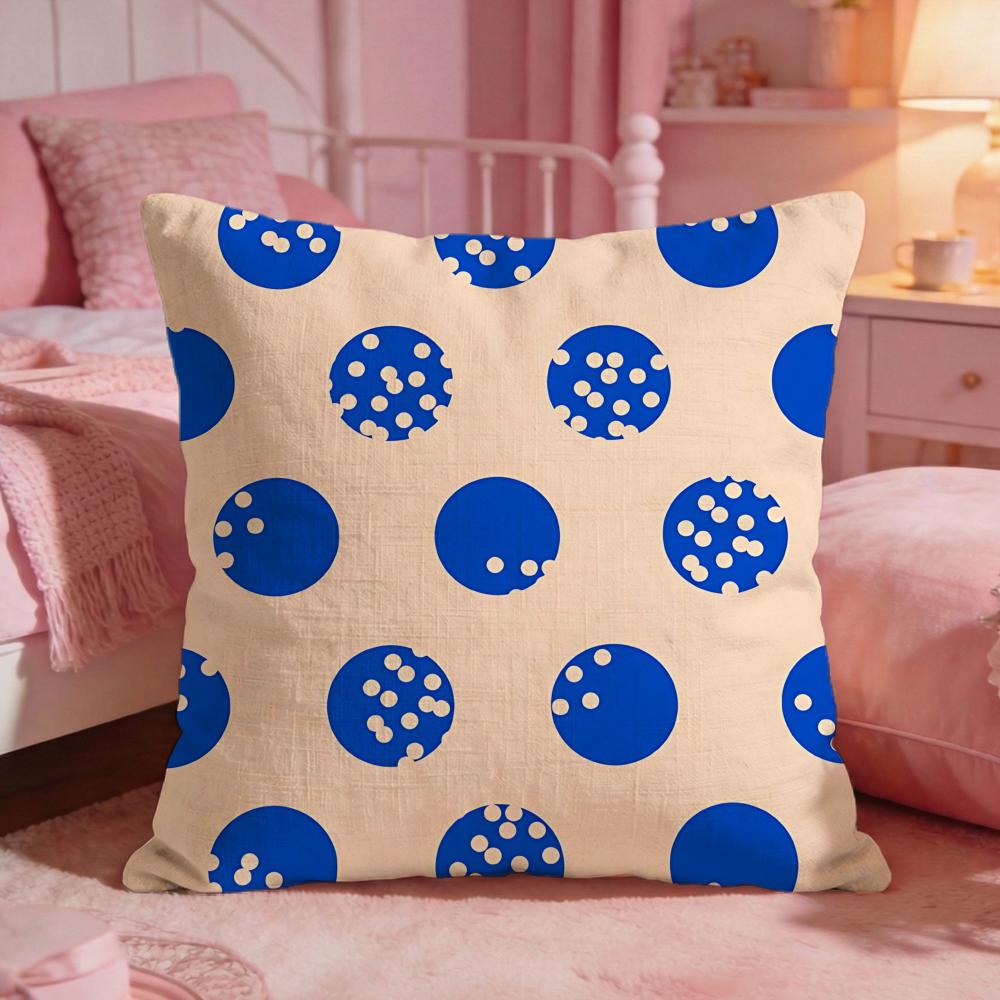 Patternpolka dotS Cushion Cover Premium Comfort Reversible Pillow Cove Two in One Design for Any Room Car Interior